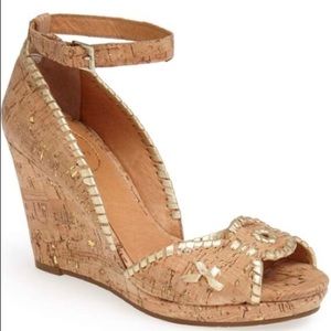 Jack Rogers Cork Wedges. Size 8. Worn 1X.
